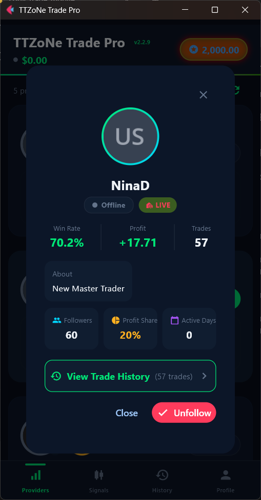 Copy Trade Mobile - Master Detail
